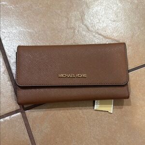 Michael Kors Brown Zip Wallet